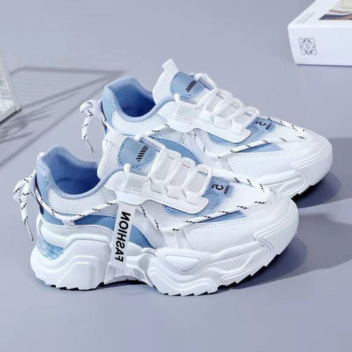 Damen Sportliche Sneakers mit modischem Mesh-Obermaterial und gepolsterter Laufsohle R&B