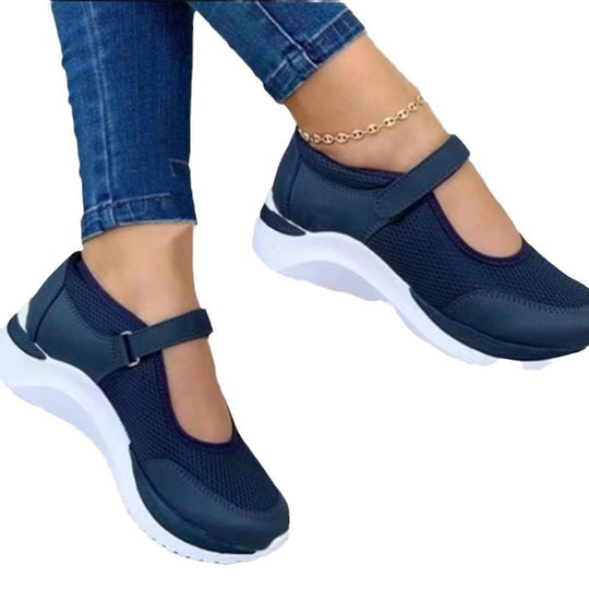 Damen Atmungsaktive Slip-on Sneakers mit verstellbarem Riemen R&B