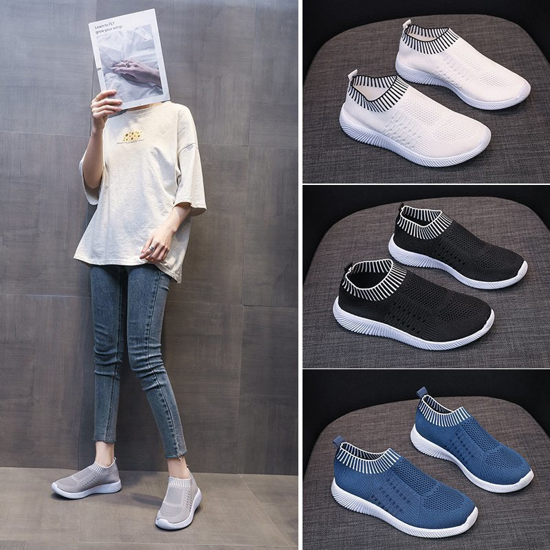 Damen Atmungsaktive Slip-On Sportschuhe mit flexibler Sohle R&B