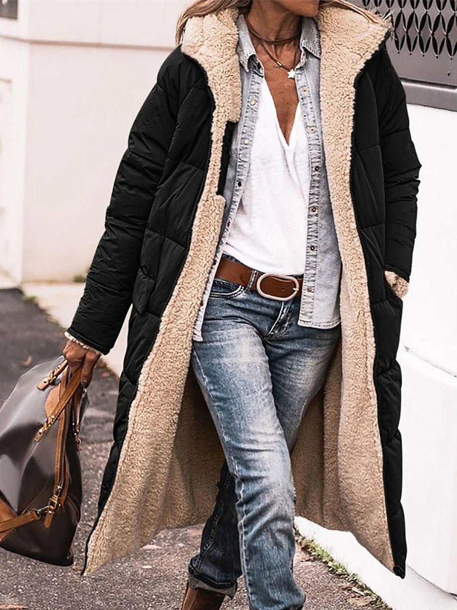 Damen Teddy-Parka mit besonders weichem Innenfutter und figurbetontem Design R&B
