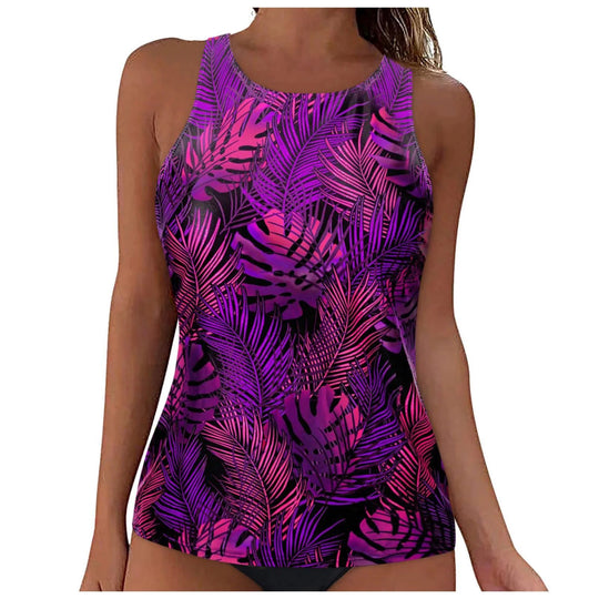 Damen Sportliches Tankini-Oberteil mit modischem Rückenausschnitt R&B