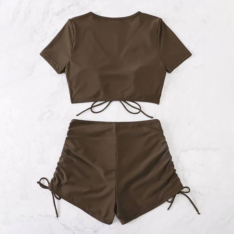 Damen Zweiteiliges Bikiniset mit verstellbaren Rüschendetails R&B