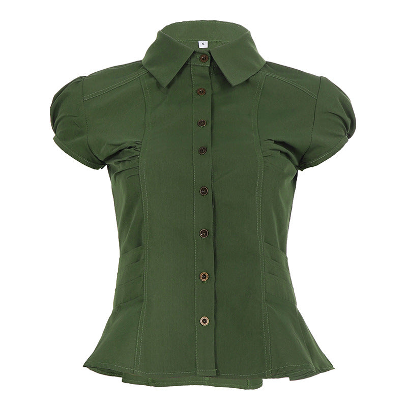 Damen Blusenshirt mit eleganten Puffärmeln R&B