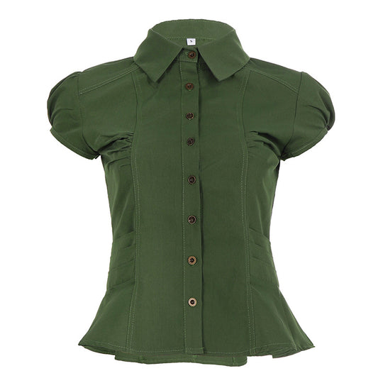 Damen Blusenshirt mit eleganten Puffärmeln R&B