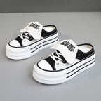 Damen modische Plateau Sneaker mit abnehmbaren Riemen R&B