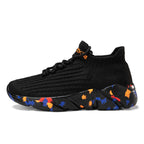 Damen Sportliche Strick-Sneaker mit rutschfester Sohle und einzigartigem Farbdesign