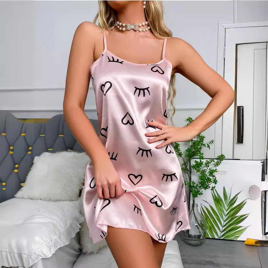 Damen Satin Nachthemd R&B