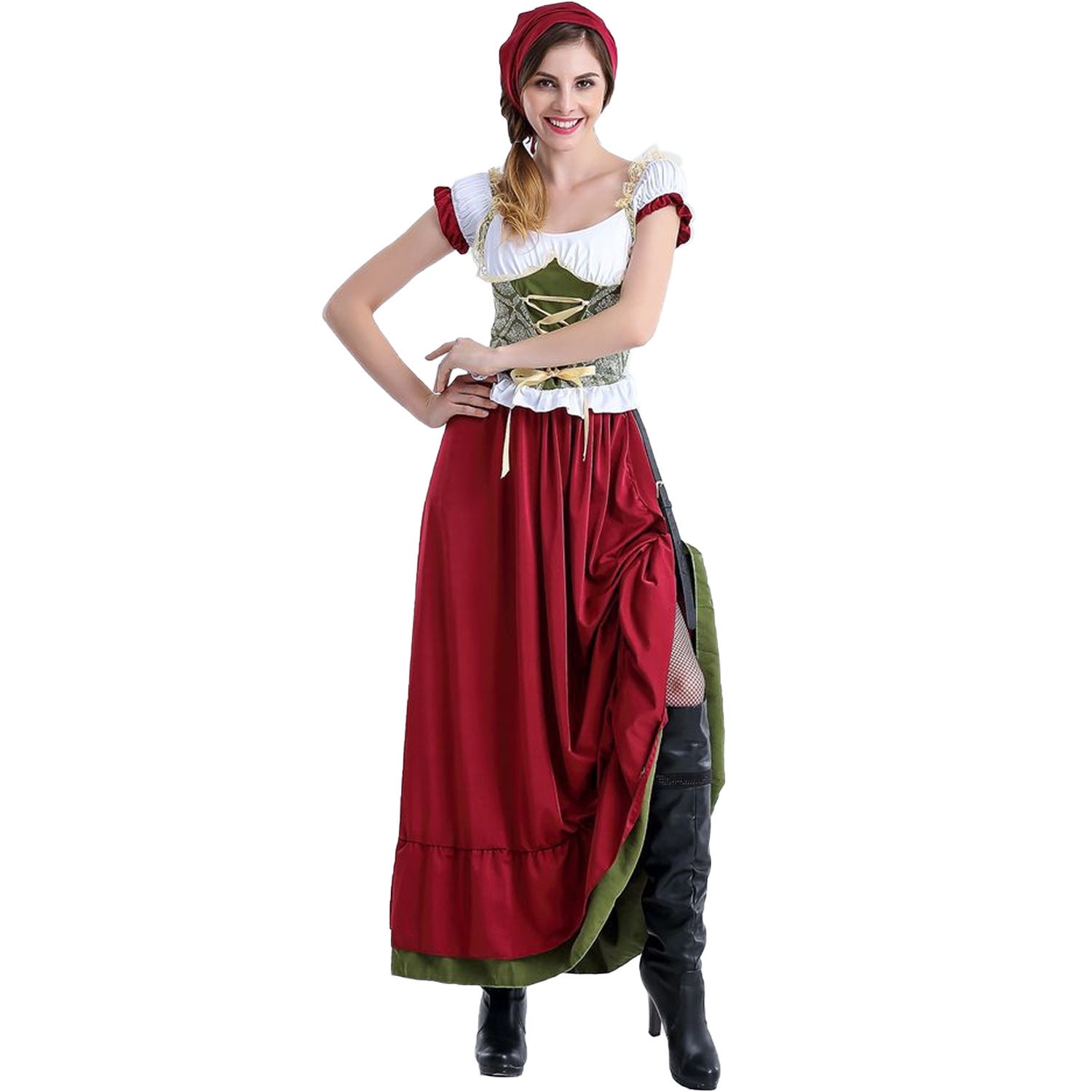 Damen Trachtenkostüm mit eleganten Rüschen und romantischem Mieder R&B