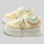 Damen Plattform Sneakers mit atmungsaktivem Mesh-Obermaterial und modischem Design