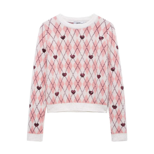 Damen Kuscheliger Pullover mit Herzdesign R&B