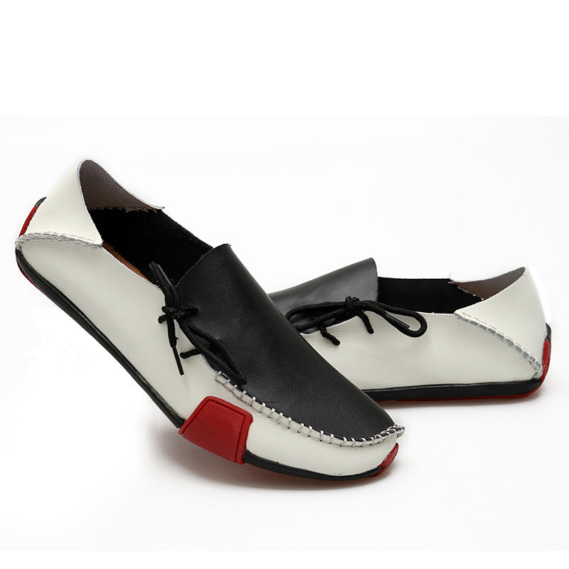 Damen Elegante Mokassins aus feinem Leder mit kontrastrierenden Details R&B