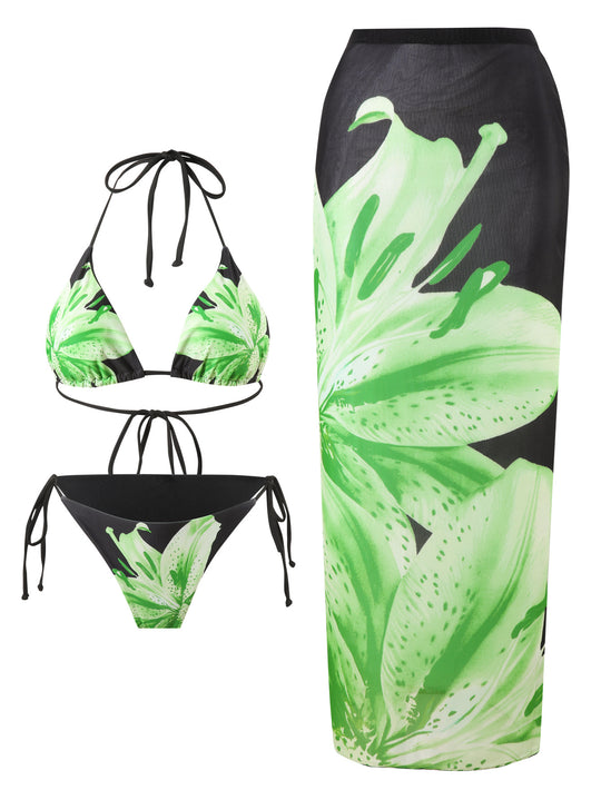 Damen Bikiniset mit elegantem Strandrock R&B