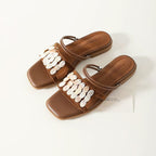 Damen Dekorative Riemchen-Sandalen mit glitternden Pailletten R&B