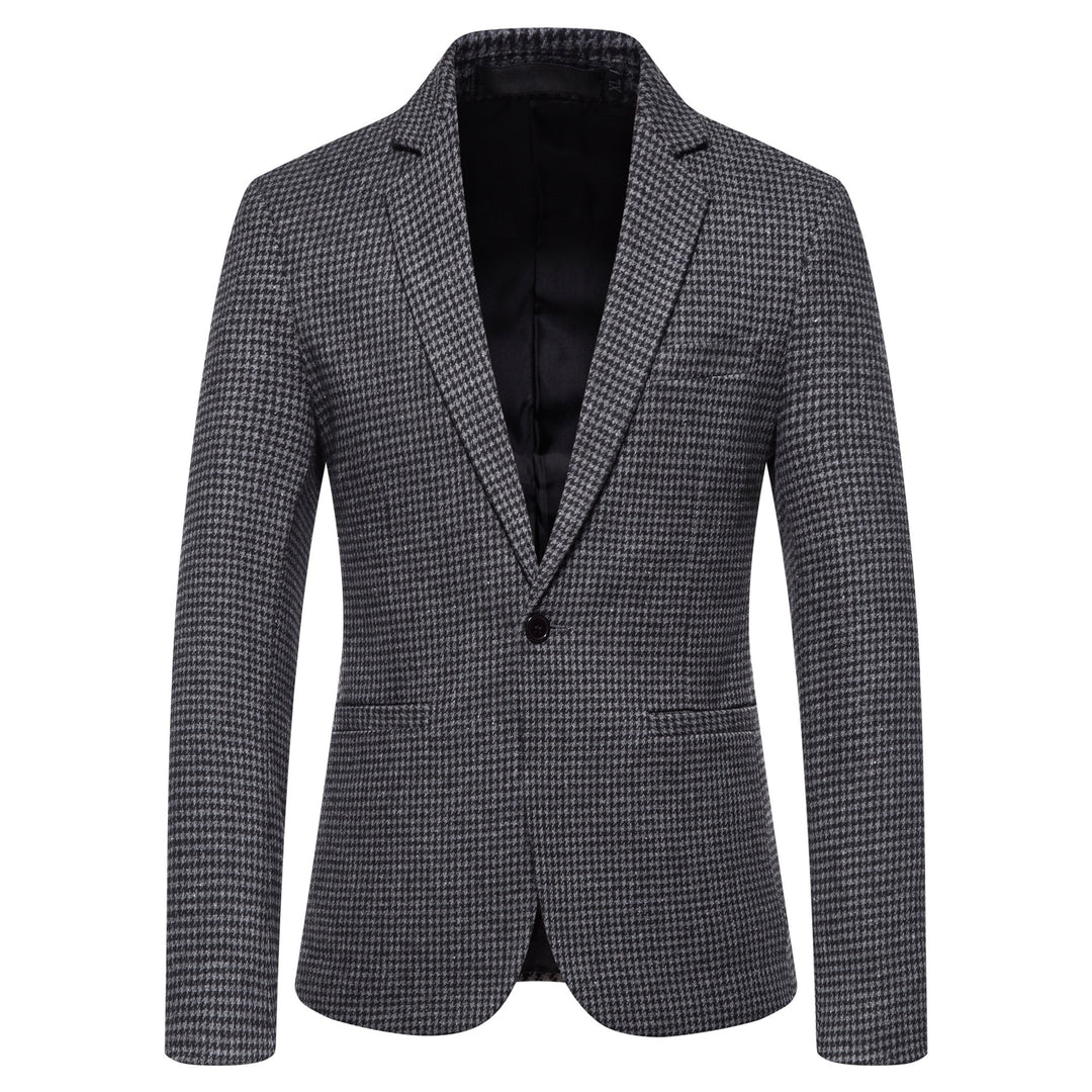 Herren eleganter Blazer mit modernem Schachbrettmuster R&B