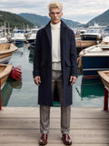 Herren eleganter und hochwertiger Wollmantel R&B