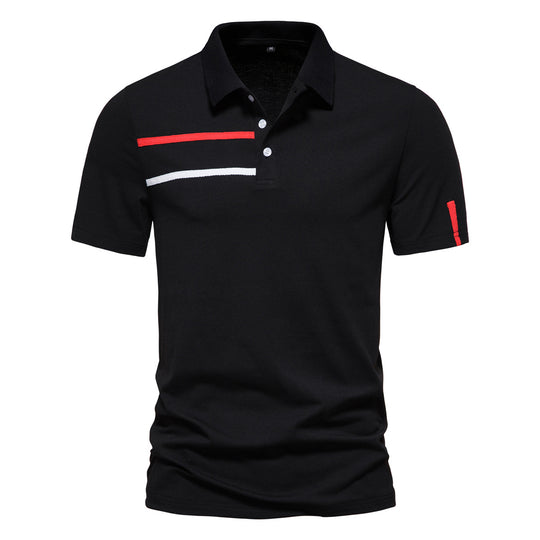 Herren Poloshirt mit kreativem Farbdesign und modischen Akzenten R&B