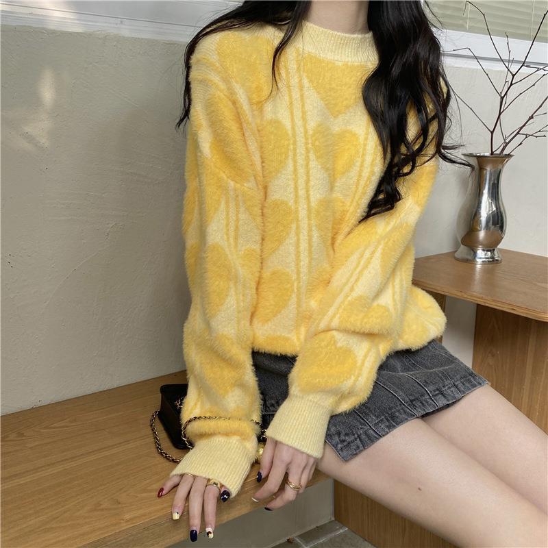 Damen kuscheliger Pullover mit abwechslungsreichem Muster und lässigem Schnitt R&B