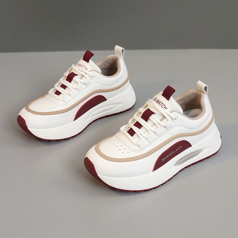 Damen Modische Plattform-Sneaker mit optimaler Dämpfung und atmungsaktiver Obermaterialstruktur R&B