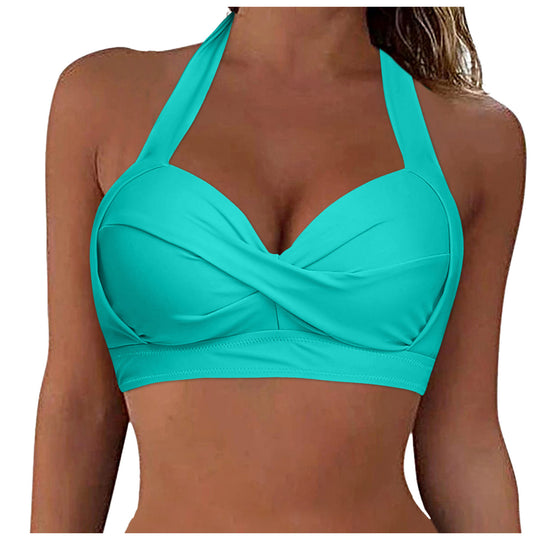 Damen Sportliches Bikinioberteil mit tiefem Ausschnitt und Halter-Design R&B