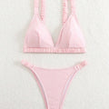 Damen Triangel-Bikini-Set mit verspieltem Rüschendesign R&B