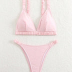 Damen Triangel-Bikini-Set mit verspieltem Rüschendesign R&B