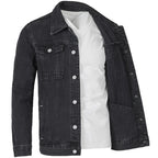 Herren Jeansjacke im modernen Slim-Fit Design mit praktischen Taschen und robusten Nieten R&B