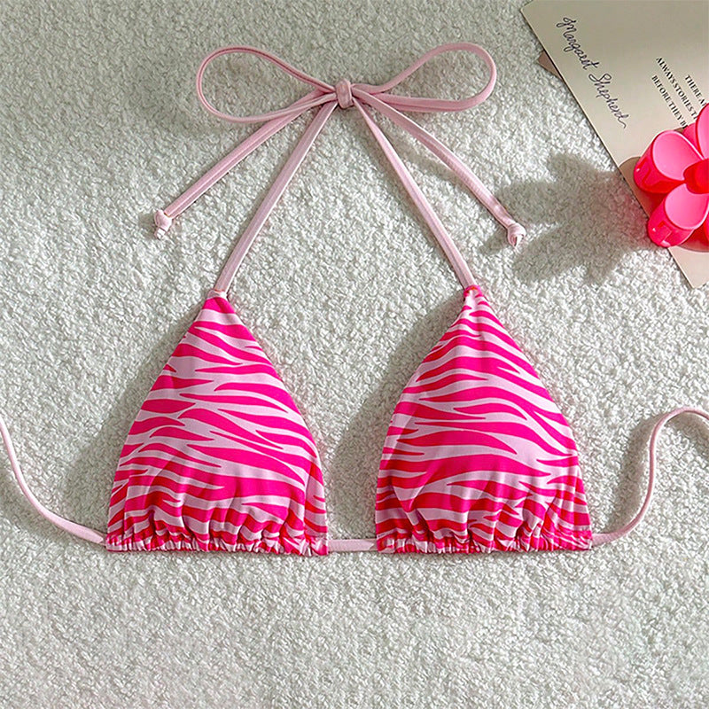Damen Triangel-Bikini mit verspieltem Wellenmuster R&B
