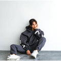 Damen Lässiger Oversize-Sweatanzug mit Kapuze und elastischem Bund R&B