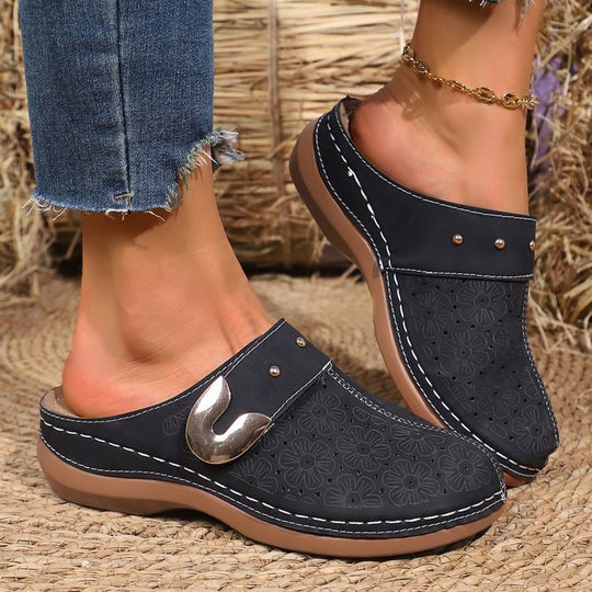 Damen Komfortable und stilvolle Clogs mit floralem Design R&B