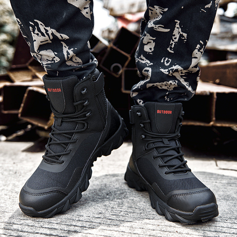 Herren strapazierfähige High-Top Outdoor-Schuhe mit rutschfester Sohle R&B