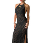 Damen gehäkeltes Maxikleid R&B