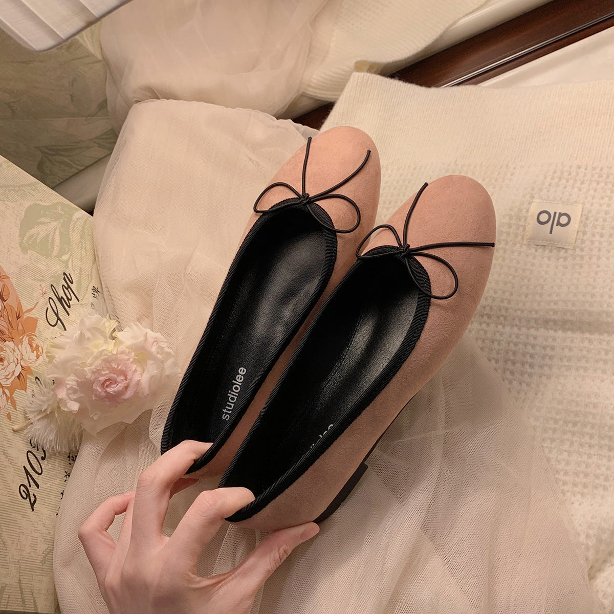Damen Ballerina-Schuhe mit verspieltem Schleifendetail und bequemer Innensohle