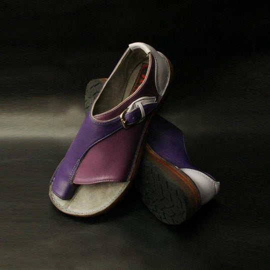 Damen Komfortable Zehensteg-Sandalen mit verstellbarem Riemen und anatomischem Fußbett R&B