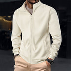 Herren Stylische Jacke mit Reißverschluss und hohem Kragen R&B