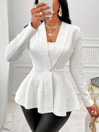 Damen modischer Blazer mit strukturiertem Design und taillierten Details R&B