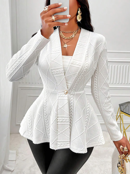 Damen modischer Blazer mit strukturiertem Design und taillierten Details R&B
