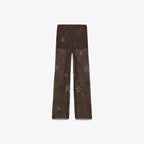 Damen Elegante, bestickte Pailetten-Hose im Palazzo-Stil R&B