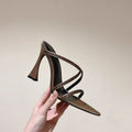 Damen elegante High Heel Sandalen mit verziertem Riemendesign R&B