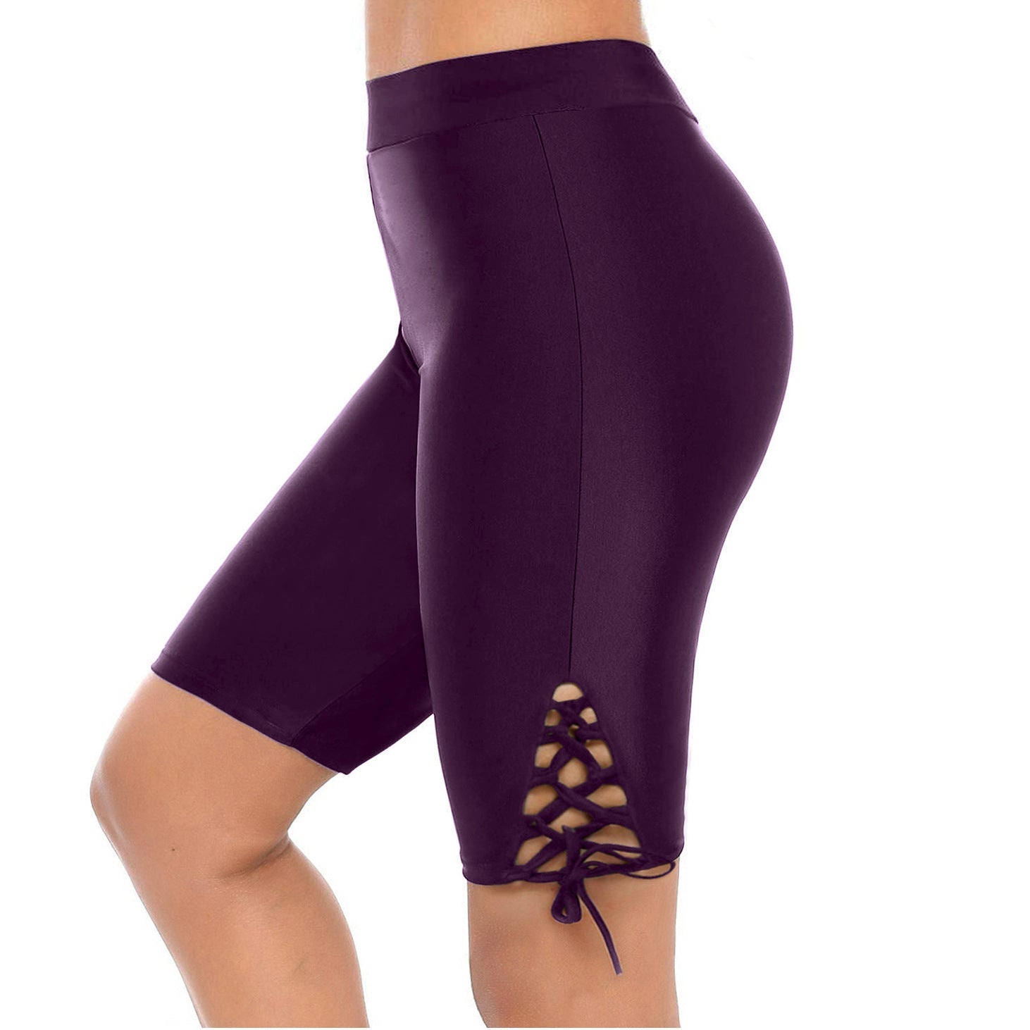 Damen Sportliche Radlerhose mit dekorativen Schnürdetails R&B