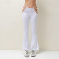 Damen Flared Leggings mit modischem Cut-Out Design