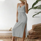 Damen luftiges Strandkleid mit verstellbarem Träger R&B