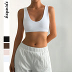 Damen Sport-Bustier mit bequemen breiten Trägern und elastischem Schnitt R&B