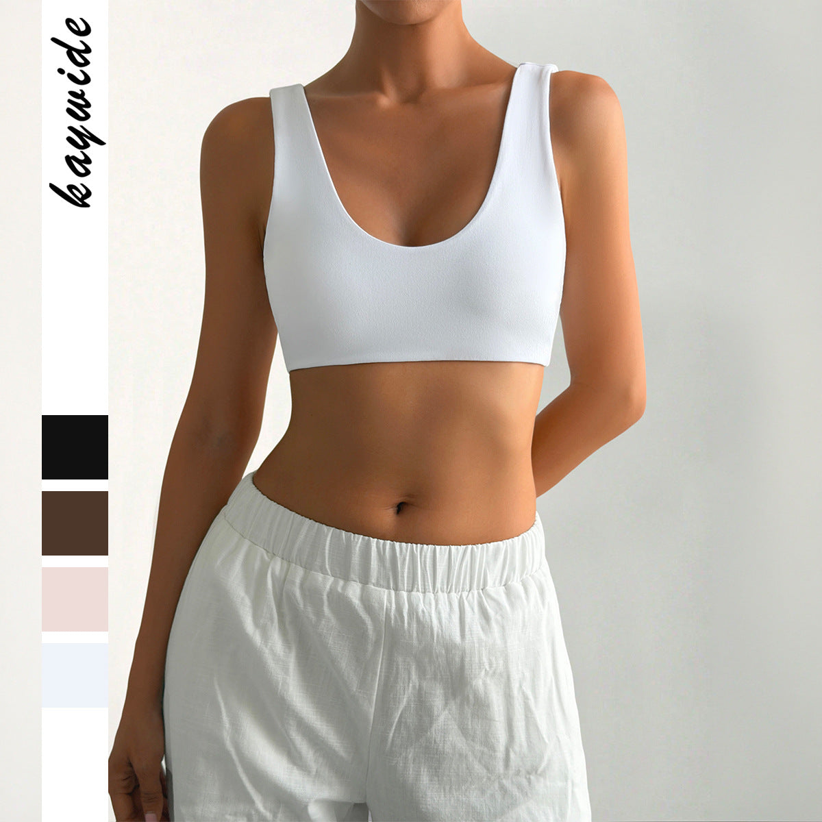 Damen Sport-Bustier mit bequemen breiten Trägern und elastischem Schnitt R&B