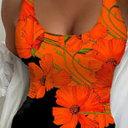 Damen Einteiler Badeanzug mit floralem Design R&B