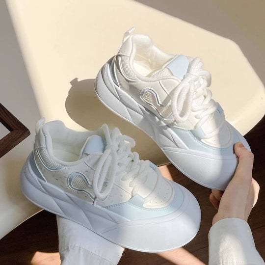 Damen Sportliche Sneakers mit atmungsaktiver Oberflächenstruktur und dämpfender Sohle R&B