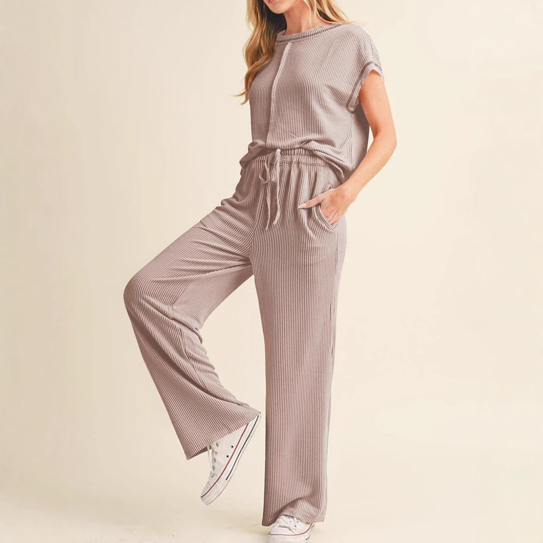 Damen gemütliches Lounge-Set mit hoher Taille R&B
