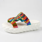 Damen komfortable Zehentrenner-Sandalen mit geflochtenem Obermaterial R&B