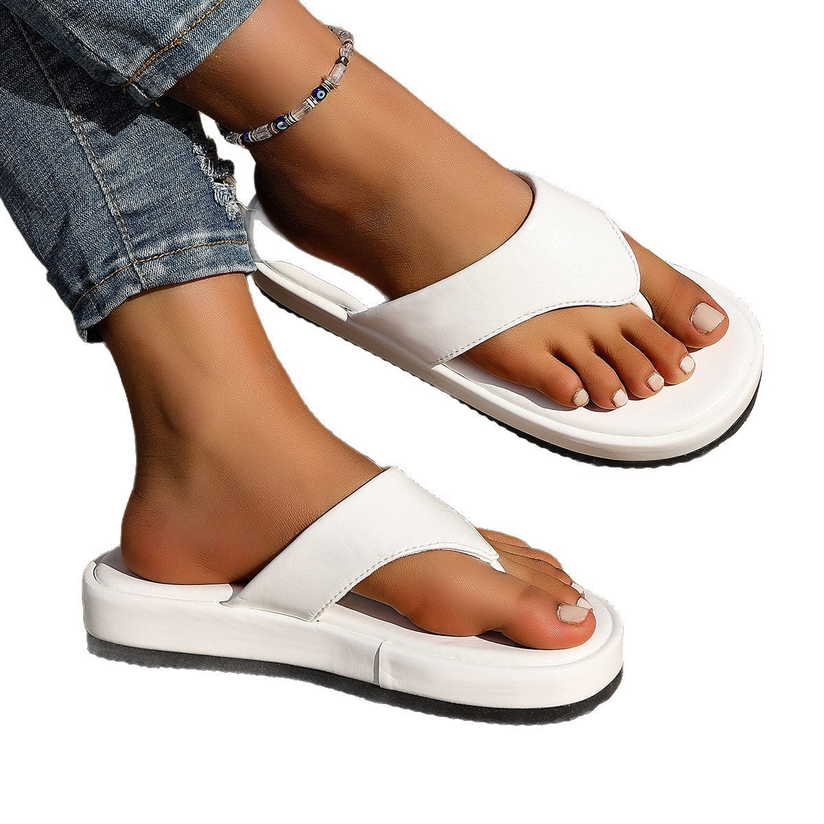 Damen Komfortable Zehensandalen mit ergonomischem Fußbett und rutschfester Sohle R&B