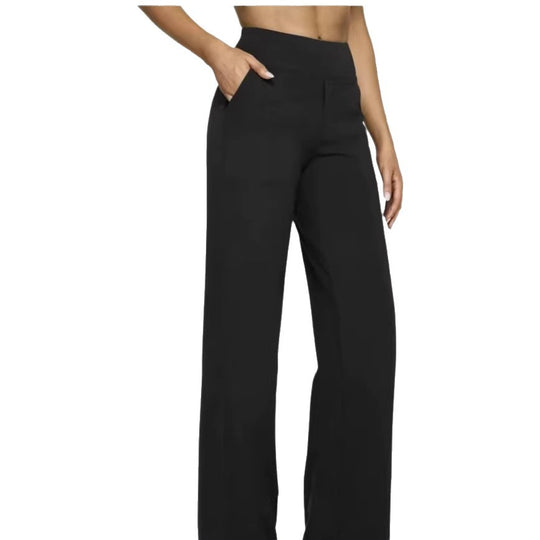 Damen Weit geschnittene Komfort-Hose mit elastischem Bund und praktischen Taschen R&B