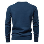 Herren Strickpullover mit modernem Strukturmuster und Rundhalsausschnitt